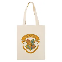 Купить Сумка-шоппер Гарри Поттер Герб Хогвартса, белая (текстиль) (40х34) — Фото №1