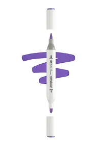 Купить Маркер акриловый "Сонет" фиолетовый, двусторонний, перо кисть/пуля — Фото №1