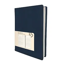Купить Ежедневник недат. А5 136л "MAPLE" синий, 7Б, иск.кожа, обл.поролон, тв.переплет, тонир.блок, скругл.углы, ляссе, инд.уп — Фото №1