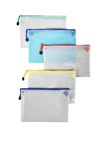 Купить Папка на молнии А5 240*170мм, армированный пластик, ассорти — Фото №1