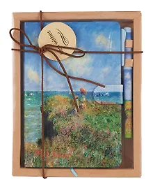 Купить Набор канцелярский "Клод Моне. Прогулка по скалам" книга для записей, ручка шариковая, инд.уп. — Фото №1