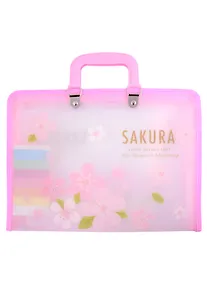 Купить Портфель А4 7отд. "Sakura" пластик. ручки, ассорти — Фото №1