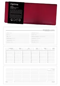 Купить Планинг недатиров. 29,7*11,8см 56л. Optima. Бордо искус.кожа с поролоном, на спирали ПКО185607 — Фото №1