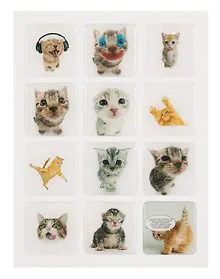 Купить 3D стикеры "Коты" (12шт.) — Фото №1