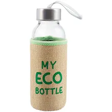 Купить Бутылка в чехле джут My Eco Bottle (300мл) (стекло) (12-07599-7014) — Фото №1