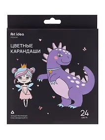 Купить Карандаши цветные 24 цвета "Black" пластиковые, Art idea — Фото №1