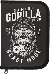 Купить Пенал 1 отделение "Горилла" 19*13 см, молния — Фото №1