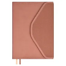 Купить Ежедневник недат. А5+ 160л 155*220 "Пике" розовый, кожзам, тв.переплет, метал.декор, тиснение фольгой, магнит.клапан, офсет, ляссе, подар.упаковка — Фото №1