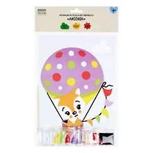 Купить Аппликация из песка и цветной фольги Три Совы "Лисенок", с раскраской — Фото №1