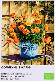 Купить Картина по номерам Солнечные жарки (N041) (30х40 см) (24цв.) (коробка) (Art idea) — Фото №1