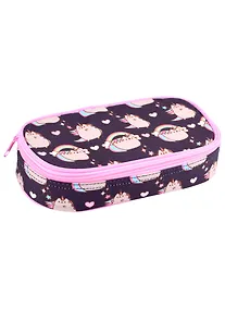 Купить Пенал-косметичка "Pusheen" розово-черный, полиэстер, молния — Фото №1