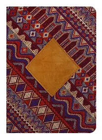 Купить Ежедневник недат. А5 96л 90*160 "Folk" бордовая, съем.обл. из ткани, декор.нашивка, In Folio — Фото №1
