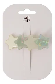 Купить Заколка Звездочки перламутровые (пластик) (6,7см) (12-Izzy-9) (Lafilaf) — Фото №1
