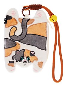 Купить Брелок-кошелек на молнии Котик пятнистый (текстиль) (16х11) (12-202511-MN6-83) — Фото №1