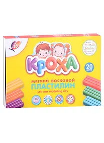 Купить Пластилин 20цв 300гр "Кроха" восковой, мягкий, к/к., стек, Луч — Фото №1