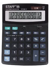 Купить Калькулятор 12 разрядный настольный, двойн.питание, 200*150мм — Фото №1