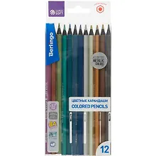 Купить Карандаши цветные Berlingo, "SuperSoft. Metallic", 12 цветов — Фото №1