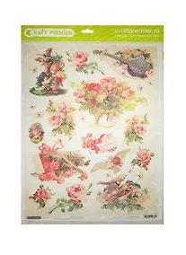 Купить Рисовая бумага для декупажа Шебби шик 28,2х38,4см. 25г/м. CP06310 — Фото №1