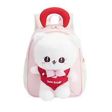 Купить Рюкзак детский Cat "Sun Eight" 30,5*23,5*12,5см, розовый, 1 отделение, 2 кармана, с игрушкой — Фото №1