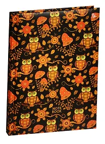 Купить Книга для записей А5, 80л "Орнамент. Золотые совы" — Фото №1