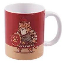 Купить Кружка Римский кот Пришел,увидел,укусил (керамика,деколь) (330мл) (К2025-134) — Фото №1