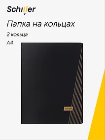 Купить Папка 2 кольца А4 "Line" черная, Schiller — Фото №1