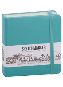 Купить Скетчбук 12*12 80л "Sketchmarker" изумрудный, нелинованн. 140г/м2, слоновая кость, тв.обл. — Фото №1