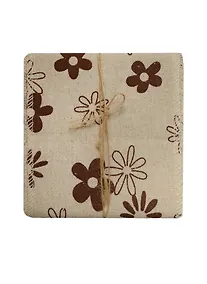 Купить Ткань х/б, 10 см*90 см, коричневые цветочки (в пакете) (11-00530-28) — Фото №1