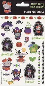 Купить Наклейки-тату переводные 110х200 "Хеллоу Китти и друзья Хэллоуин пиксель" — Фото №1