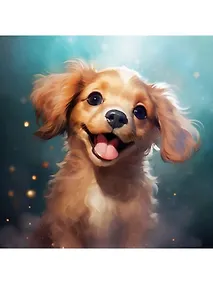 Купить Холст с красками по номерам "Малыши. Друг человека", 30 х 30 см — Фото №1