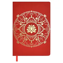 Купить Ежедневник недат. А5 160л "Софт-тач. Арт-терапия" красный, кожзам, тв.переплет, тиснений фольгой, конгревное блинтовое тиснение, антистресс-раскраска, офсет, ляссе, подар.упаковка — Фото №1