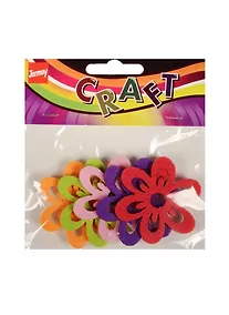 Купить Набор для творчества Вырубки из фетра однослойные, цветочки, 5шт — Фото №1