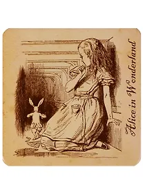 Купить Подставка под чашку Alice in Wonderland (Алиса и кролик) (ПЧ2018-01) — Фото №1