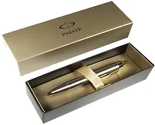 Купить Ручка шариковая Parker, IM Metal Brushed Metal GT, подарочная — Фото №1