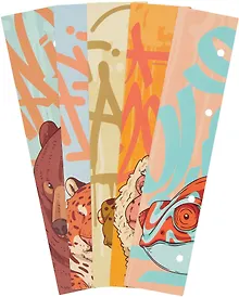 Купить Закладка для книг пластиковая "Дикая природа" ассорти — Фото №1