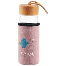 Купить Бутылка в чехле велюр Кактус enjoy (стекло) (300мл) (12-07229-RB23DC087) — Фото №1