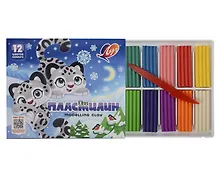 Купить Пластилин 12цв 180гр "ZOO" к/к., стек, Гамма — Фото №1