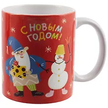 Купить Кружка С Новым годом Хорошего настроения (красная) (керамика) (330мл) (коробка) — Фото №1