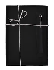 Купить Набор канцелярский "Black" книга для записей c чехлом для ручки, ручка шариковая — Фото №1