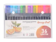 Купить Маркеры акварельные 36цв двухсторонние, кисть и линер, Orange Peel — Фото №1