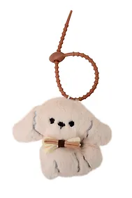 Купить Брелок-обвес на сумку Мальтипу с бантом (плюш) (9 см) (12-4033-202510-SPT-35) — Фото №1