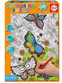 Купить Пазл Educa 300эл 48*34см Бабочки пазл-раскраска — Фото №1