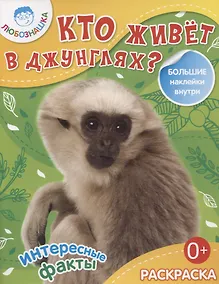 Купить Кто живет в джунглях? Раскраска + большие наклейки внутри — Фото №1