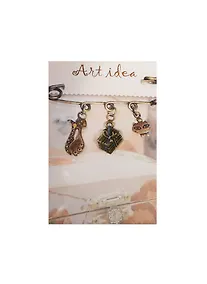 Купить Заготовка для декора Art idea Кулон "Подарочек" метал. 1см QA-1848" — Фото №1