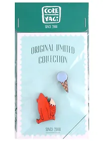 Купить Сувенир, Набор брошей деревянных COREYAGI: Сладкий лис (оранжевый, красный) 2шт. — Фото №1