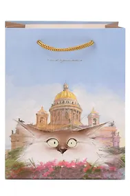 Купить Пакет А6 12*16*6 СПб "Чувиляева. Пушистый Петербург" (бум.мат.ламинат) — Фото №1