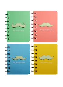 Купить Блокнот А7 96л "Усы", спираль, вн.бл.лин.кремовый, ассорти — Фото №1
