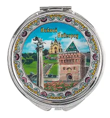 Купить Зеркало Нижний Новгород Дмитровская башня-Коллаж (7см) (металл серебро) (317CHE-76K10) — Фото №1