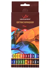 Купить Карандаши цветные "VISTA-ARTISTA" 24цв  Fine, к/к, ВКФ — Фото №1