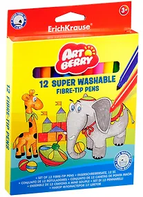 Купить Фломастеры Art Berry, суперсмываемые 12 цветов — Фото №1